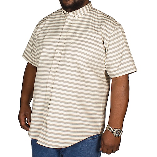 Bigdude Horizontal Stripe Shirt Cream