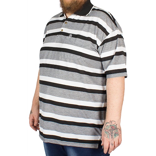 Brooklyn Hugo Stripe Polo Shirt Black