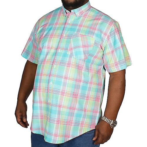 Bigdude Short Sleeve Check Shirt Multi