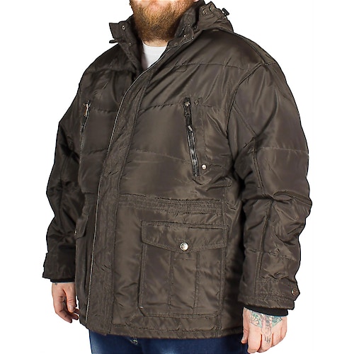 KAM Long Padded Coat Brown