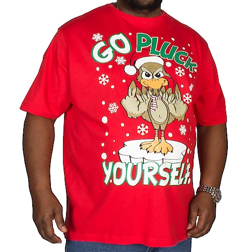 Pierre Roche Pluck Christmas Print T-shirt Red