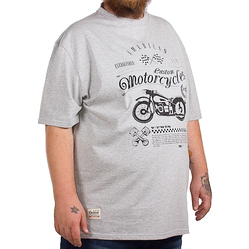 Ed Baxter Grey Custom Motorcycles T-Shirt