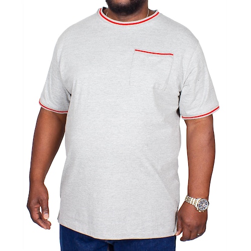 Bigdude T-Shirt mit Brusttasche Grau