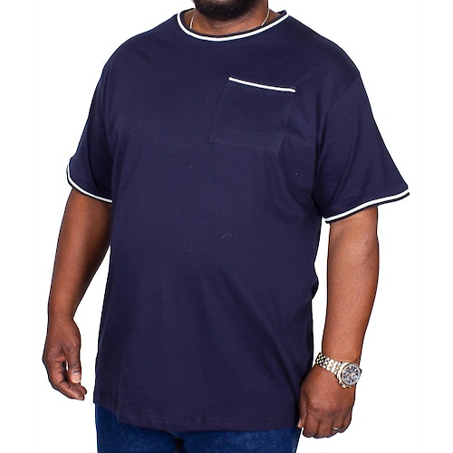 Bigdude T-Shirt mit Brusttasche Dunkelblau