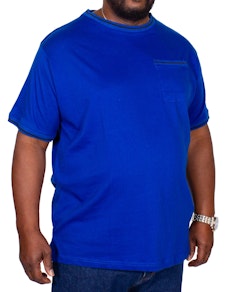 Bigdude Contrast Edge T-Shirt Royal Blue