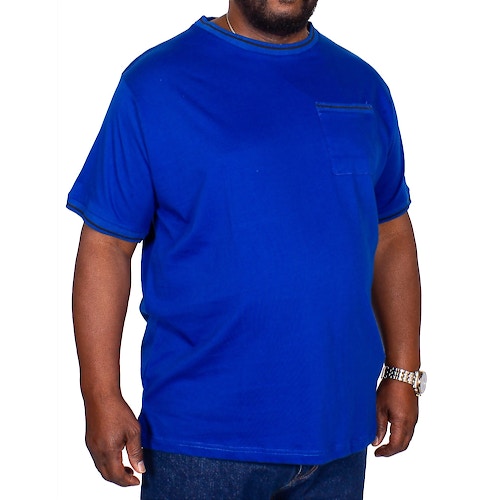 Bigdude Contrast Edge T-Shirt Royal Blue