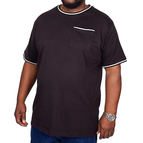 Bigdude T-Shirt mit Brusttasche Schwarz