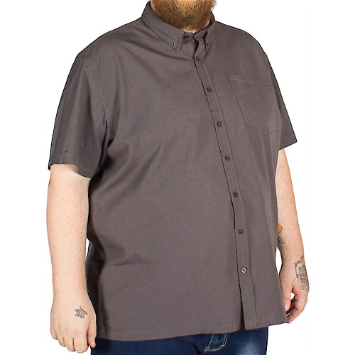Bigdude Dot Pattern Short Sleeve Shirt Charcoal