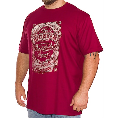 Espionage Pioneer Print T-Shirt Red