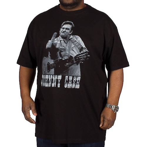 Johnny Cash Print T-Shirt Black