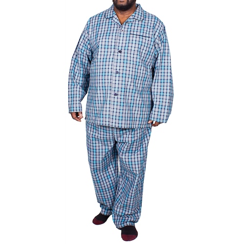 Espionage karierter Pyjama Blau 