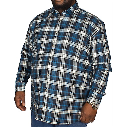 Cotton Valley Flannel Long Sleeve Shirt Blue/Black