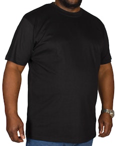 Crew Neck T-Shirt with Secret Zipper Pocket Black / XXX-Large