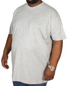 Bigdude einfarbiges T-Shirt mit Rundhalsausschnitt Grau