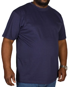 Bigdude Plain Crew Neck T-Shirt Navy Tall