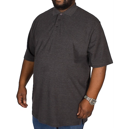 Bigdude Plain Polo Shirt- Charcoal