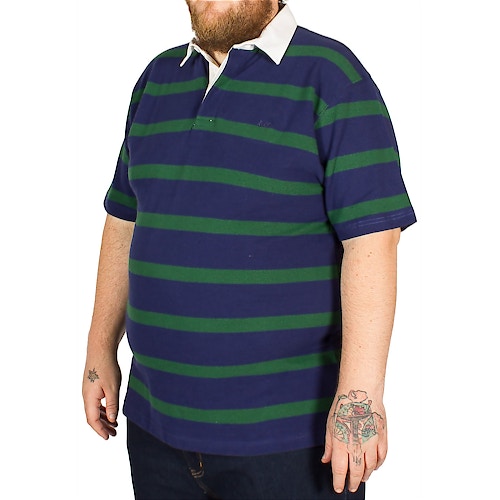 KAM Rugby Polo Shirt Navy/Green