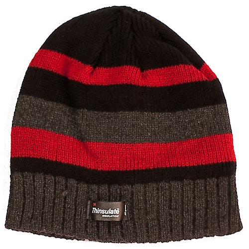 Thinsulate Red Stripe Beanie Hat