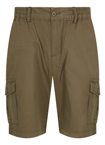 Bigdude Elasticated Waist Cargo Shorts Khaki