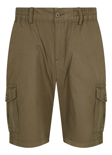 Bigdude Elasticated Waist Cargo Shorts Khaki