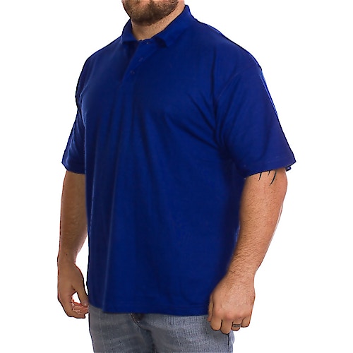 Einfarbig Königblaues Polo-Hemd