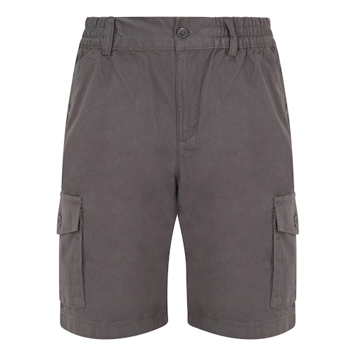 Bigdude Elasticated Waist Cargo Shorts Grey