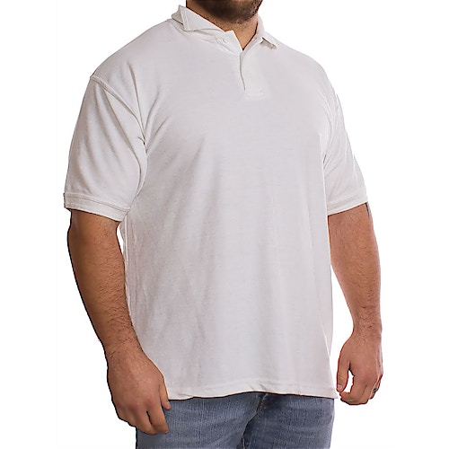 Einfarbig Weißes Polo-Hemd