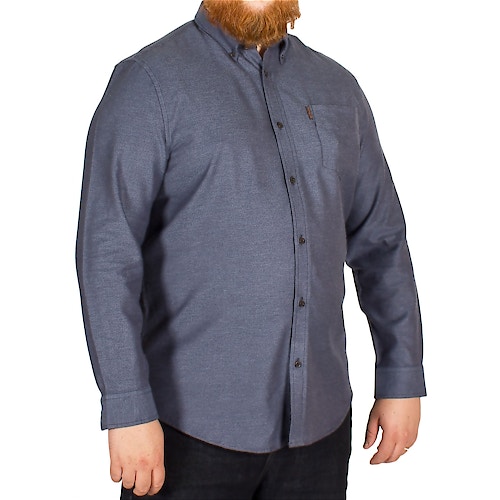 Ben Sherman Plain Twisted Cotton Shirt Indigo