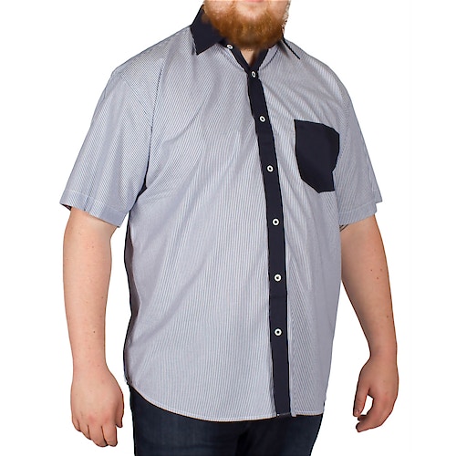 Cotton Valley Short Sleeve Stripe Contrast Shirt