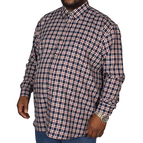 Cotton Valley County Check Long Sleeve Shirt Navy
