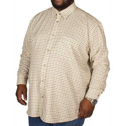 Cotton Valley County Check Long Sleeve Shirt Beige