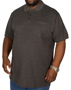 Bigdude Poloshirt mit Brusttasche Grau