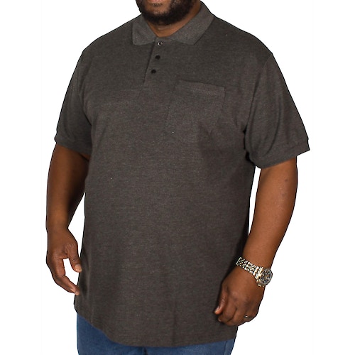 Bigdude Polo Shirt With Pocket Charcoal