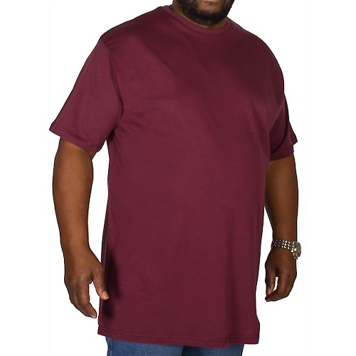 Bigdude Plain Crew Neck T-Shirt Burgundy