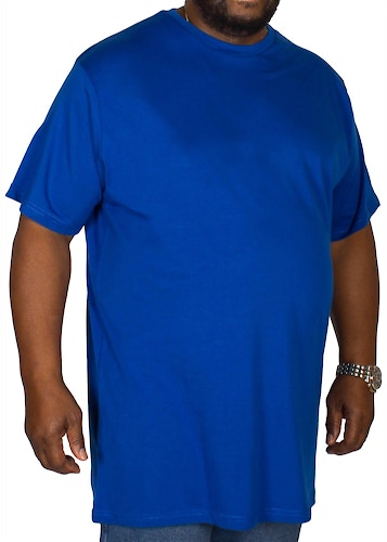 T-Shirt Königsblau Bigdude Rundhalsausschnitt | BigDude Germany einfarbiges mit