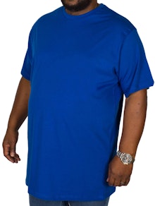 Bigdude Plain Crew Neck T-Shirt Royal Blue Tall