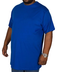 Bigdude T-Shirt mit Rundhalsausschnitt Königsblau Tall Fit