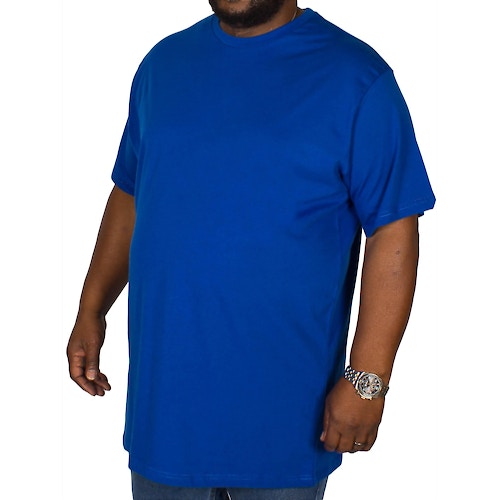 Bigdude Plain Crew Neck T-Shirt Royal Blue Tall
