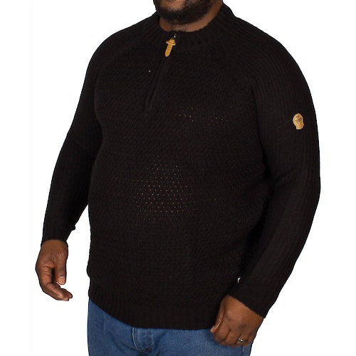 D555 Preston Zipper Neck Sweater Black
