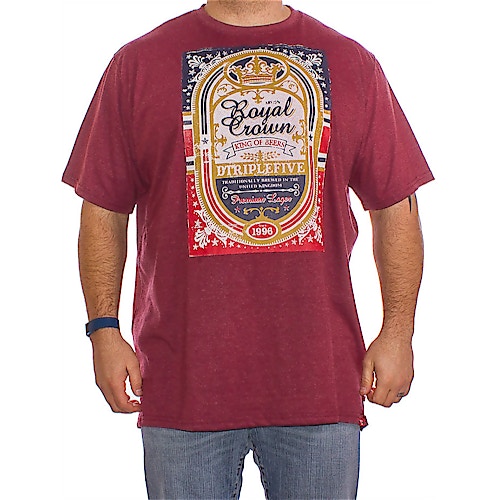 D555 Roderick "Triple Crown" Beer Logo T-Shirt in Burgungy