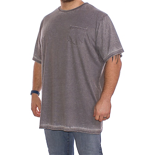 D555 Mavi Burn Out Pocket Grey T-Shirt