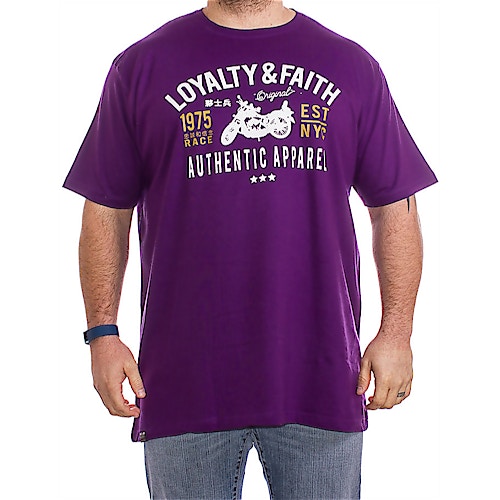 Loyalty & Faith Blaize Motorcycle Purple T-Shirt