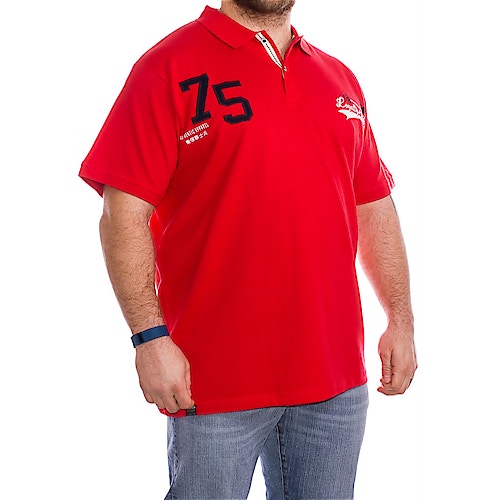 Loyalty & Faith Hawk Short Sleeve Red Polo Shirt