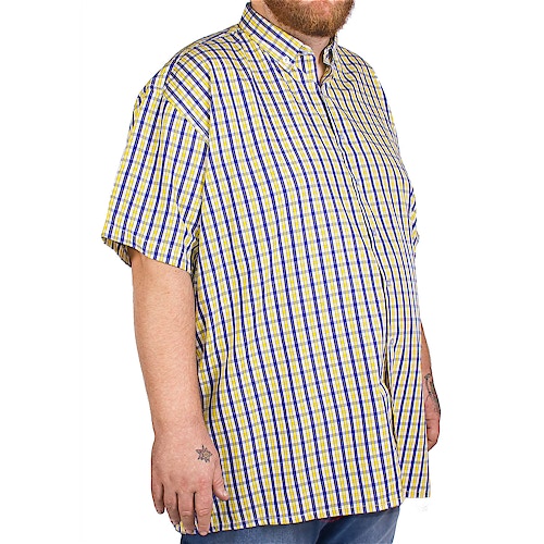 Fitzgerald Yellow Short Sleeve Check Shirt