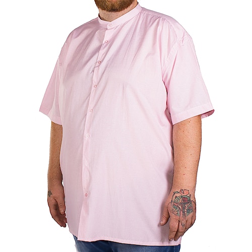 Fitzgerald Pink Grandad Short Sleeve Shirt