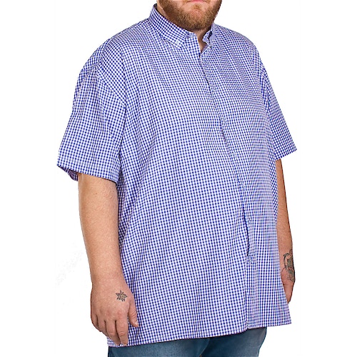 Fitzgerald Purple Gingham Short Sleeve Shirt