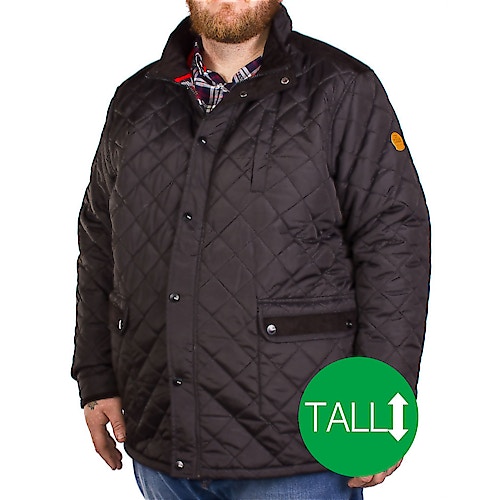 D555 Barton Quilted Jacket Black Tall