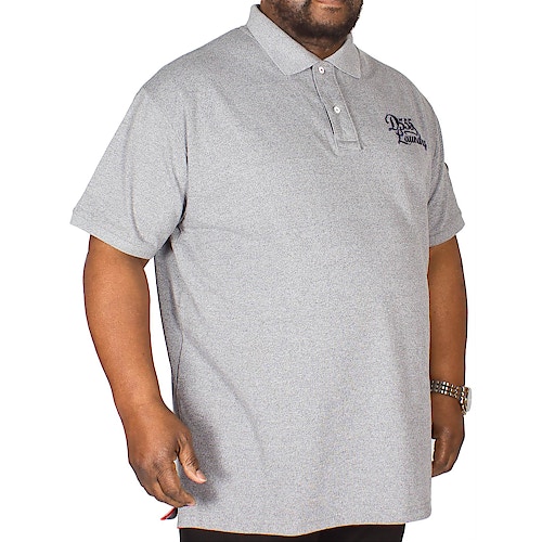 D555 Graham Embroidered Polo Shirt Grey Tall