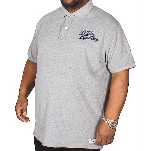D555 Graham Embroidered Polo Shirt Grey