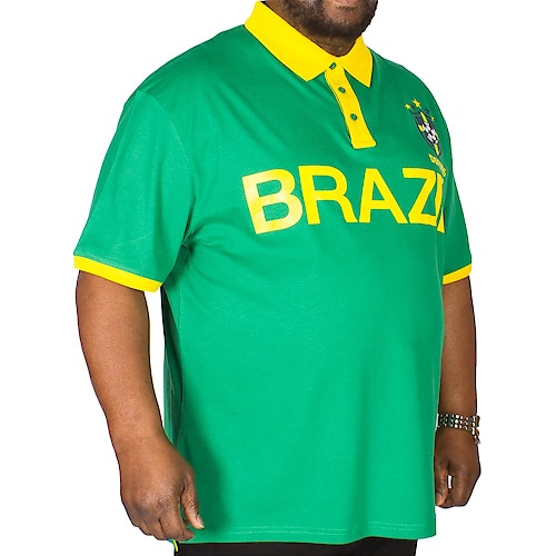 D555 Silva Brazil Football Polo Shirt Green